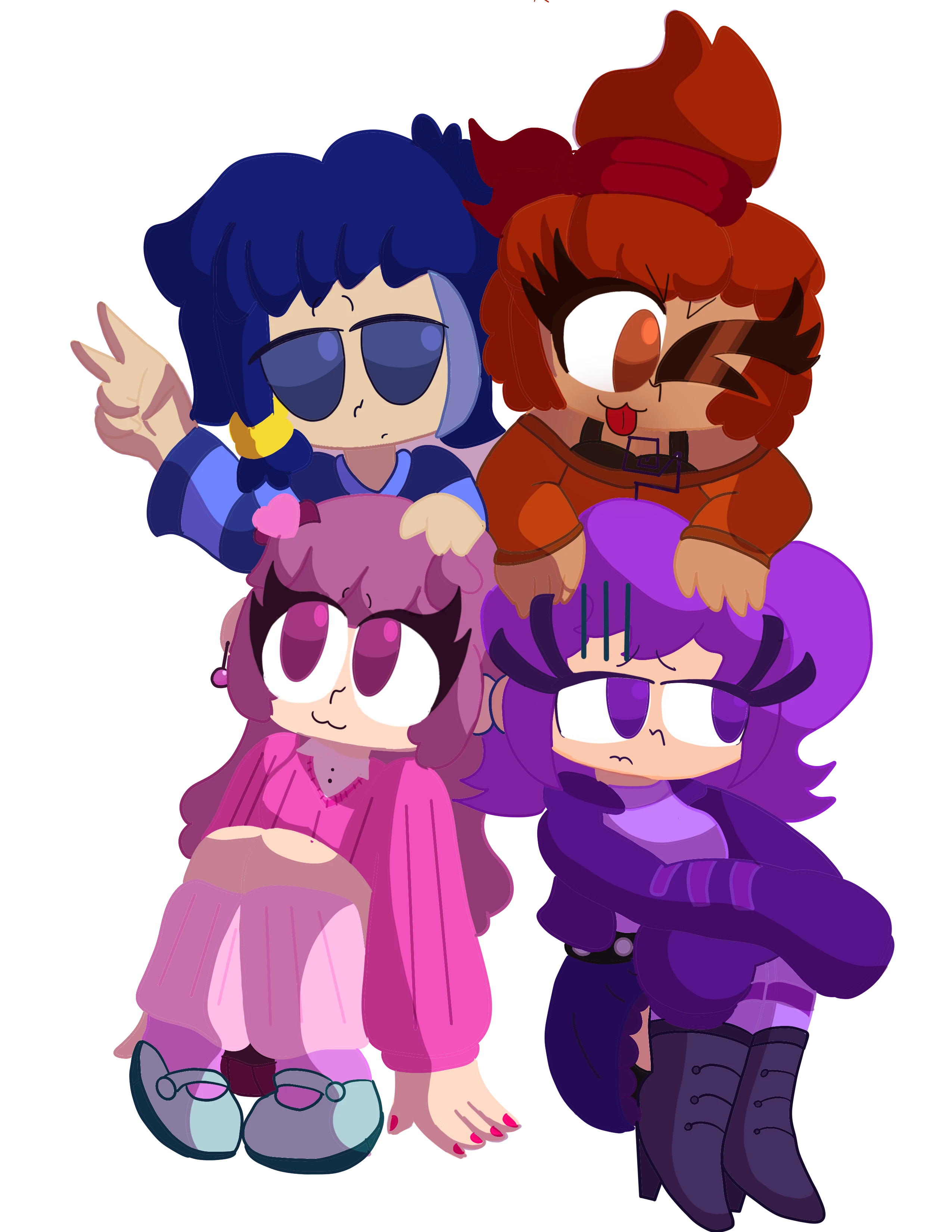 Akane, Rika, Momo y Mitsuki reunidas