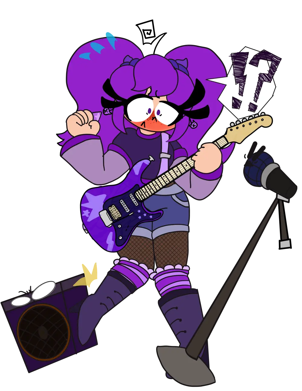 Akane tocando guitarra